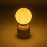 GLOBOSTAR® MAGIC 204-0131 Μοντέρνο Επιτραπέζιο Φωτιστικό Πορτατίφ με Ντουί 1 x E14 AC 220-240V IP20 - Κίτρινο & Λευκό - Μ13 x Π13 x Υ28cm