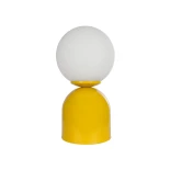 GLOBOSTAR® MAGIC 204-0131 Μοντέρνο Επιτραπέζιο Φωτιστικό Πορτατίφ με Ντουί 1 x E14 AC 220-240V IP20 - Κίτρινο & Λευκό - Μ13 x Π13 x Υ28cm