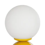 GLOBOSTAR® MAGIC 204-0131 Μοντέρνο Επιτραπέζιο Φωτιστικό Πορτατίφ με Ντουί 1 x E14 AC 220-240V IP20 - Κίτρινο & Λευκό - Μ13 x Π13 x Υ28cm