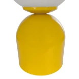 GLOBOSTAR® MAGIC 204-0131 Μοντέρνο Επιτραπέζιο Φωτιστικό Πορτατίφ με Ντουί 1 x E14 AC 220-240V IP20 - Κίτρινο & Λευκό - Μ13 x Π13 x Υ28cm
