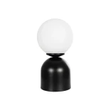 GLOBOSTAR® MAGIC 204-0132 Μοντέρνο Επιτραπέζιο Φωτιστικό Πορτατίφ με Ντουί 1 x E14 AC 220-240V IP20 - Μαύρο & Λευκό - Μ13 x Π13 x Υ28cm