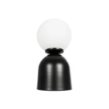 GLOBOSTAR® MAGIC 204-0132 Μοντέρνο Επιτραπέζιο Φωτιστικό Πορτατίφ με Ντουί 1 x E14 AC 220-240V IP20 - Μαύρο & Λευκό - Μ13 x Π13 x Υ28cm