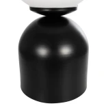 GLOBOSTAR® MAGIC 204-0132 Μοντέρνο Επιτραπέζιο Φωτιστικό Πορτατίφ με Ντουί 1 x E14 AC 220-240V IP20 - Μαύρο & Λευκό - Μ13 x Π13 x Υ28cm