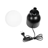 GLOBOSTAR® MAGIC 204-0132 Μοντέρνο Επιτραπέζιο Φωτιστικό Πορτατίφ με Ντουί 1 x E14 AC 220-240V IP20 - Μαύρο & Λευκό - Μ13 x Π13 x Υ28cm