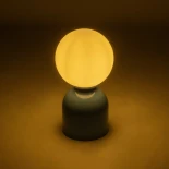 GLOBOSTAR® MAGIC 204-0133 Μοντέρνο Επιτραπέζιο Φωτιστικό Πορτατίφ με Ντουί 1 x E14 AC 220-240V IP20 - Μπλε & Λευκό - Μ13 x Π13 x Υ28cm