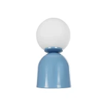 GLOBOSTAR® MAGIC 204-0133 Μοντέρνο Επιτραπέζιο Φωτιστικό Πορτατίφ με Ντουί 1 x E14 AC 220-240V IP20 - Μπλε & Λευκό - Μ13 x Π13 x Υ28cm