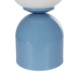 GLOBOSTAR® MAGIC 204-0133 Μοντέρνο Επιτραπέζιο Φωτιστικό Πορτατίφ με Ντουί 1 x E14 AC 220-240V IP20 - Μπλε & Λευκό - Μ13 x Π13 x Υ28cm