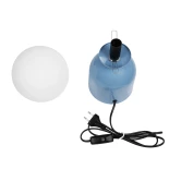 GLOBOSTAR® MAGIC 204-0133 Μοντέρνο Επιτραπέζιο Φωτιστικό Πορτατίφ με Ντουί 1 x E14 AC 220-240V IP20 - Μπλε & Λευκό - Μ13 x Π13 x Υ28cm