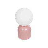GLOBOSTAR® MAGIC 204-0134 Μοντέρνο Επιτραπέζιο Φωτιστικό Πορτατίφ με Ντουί 1 x E14 AC 220-240V IP20 - Ροζ & Λευκό - Μ13 x Π13 x Υ28cm