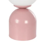 GLOBOSTAR® MAGIC 204-0134 Μοντέρνο Επιτραπέζιο Φωτιστικό Πορτατίφ με Ντουί 1 x E14 AC 220-240V IP20 - Ροζ & Λευκό - Μ13 x Π13 x Υ28cm