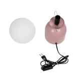 GLOBOSTAR® MAGIC 204-0134 Μοντέρνο Επιτραπέζιο Φωτιστικό Πορτατίφ με Ντουί 1 x E14 AC 220-240V IP20 - Ροζ & Λευκό - Μ13 x Π13 x Υ28cm