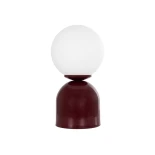 GLOBOSTAR® MAGIC 204-0135 Μοντέρνο Επιτραπέζιο Φωτιστικό Πορτατίφ με Ντουί 1 x E14 AC 220-240V IP20 - Κόκκινο & Λευκό - Μ13 x Π13 x Υ28cm