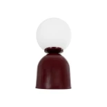 GLOBOSTAR® MAGIC 204-0135 Μοντέρνο Επιτραπέζιο Φωτιστικό Πορτατίφ με Ντουί 1 x E14 AC 220-240V IP20 - Κόκκινο & Λευκό - Μ13 x Π13 x Υ28cm