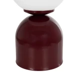 GLOBOSTAR® MAGIC 204-0135 Μοντέρνο Επιτραπέζιο Φωτιστικό Πορτατίφ με Ντουί 1 x E14 AC 220-240V IP20 - Κόκκινο & Λευκό - Μ13 x Π13 x Υ28cm