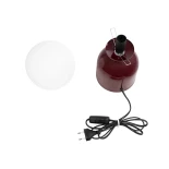 GLOBOSTAR® MAGIC 204-0135 Μοντέρνο Επιτραπέζιο Φωτιστικό Πορτατίφ με Ντουί 1 x E14 AC 220-240V IP20 - Κόκκινο & Λευκό - Μ13 x Π13 x Υ28cm