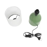 GLOBOSTAR® LOREN 204-0136 Μοντέρνο Επιτραπέζιο Φωτιστικό Πορτατίφ με Ντουί 1 x E14 AC 220-240V IP20 - Πράσινο & Μπεζ - Μ15 x Π15 x Υ31cm