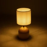 GLOBOSTAR® LOREN 204-0137 Μοντέρνο Επιτραπέζιο Φωτιστικό Πορτατίφ με Ντουί 1 x E14 AC 220-240V IP20 - Κίτρινο & Μπεζ - Μ15 x Π15 x Υ31cm