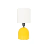 GLOBOSTAR® LOREN 204-0137 Μοντέρνο Επιτραπέζιο Φωτιστικό Πορτατίφ με Ντουί 1 x E14 AC 220-240V IP20 - Κίτρινο & Μπεζ - Μ15 x Π15 x Υ31cm