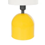 GLOBOSTAR® LOREN 204-0137 Μοντέρνο Επιτραπέζιο Φωτιστικό Πορτατίφ με Ντουί 1 x E14 AC 220-240V IP20 - Κίτρινο & Μπεζ - Μ15 x Π15 x Υ31cm