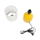 GLOBOSTAR® LOREN 204-0137 Μοντέρνο Επιτραπέζιο Φωτιστικό Πορτατίφ με Ντουί 1 x E14 AC 220-240V IP20 - Κίτρινο & Μπεζ - Μ15 x Π15 x Υ31cm