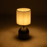 GLOBOSTAR® LOREN 204-0138 Μοντέρνο Επιτραπέζιο Φωτιστικό Πορτατίφ με Ντουί 1 x E14 AC 220-240V IP20 - Μαύρο & Μπεζ - Μ15 x Π15 x Υ31cm