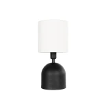 GLOBOSTAR® LOREN 204-0138 Μοντέρνο Επιτραπέζιο Φωτιστικό Πορτατίφ με Ντουί 1 x E14 AC 220-240V IP20 - Μαύρο & Μπεζ - Μ15 x Π15 x Υ31cm