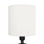 GLOBOSTAR® LOREN 204-0138 Μοντέρνο Επιτραπέζιο Φωτιστικό Πορτατίφ με Ντουί 1 x E14 AC 220-240V IP20 - Μαύρο & Μπεζ - Μ15 x Π15 x Υ31cm