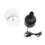 GLOBOSTAR® LOREN 204-0138 Μοντέρνο Επιτραπέζιο Φωτιστικό Πορτατίφ με Ντουί 1 x E14 AC 220-240V IP20 - Μαύρο & Μπεζ - Μ15 x Π15 x Υ31cm