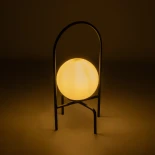 GLOBOSTAR® SPIDY 204-0139 Μοντέρνο Επιτραπέζιο Φωτιστικό Πορτατίφ με Ντουί 1 x E14 AC 220-240V IP20 - Μαύρο & Λευκό - Μ20 x Π20 x Υ37cm