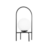 GLOBOSTAR® SPIDY 204-0139 Μοντέρνο Επιτραπέζιο Φωτιστικό Πορτατίφ με Ντουί 1 x E14 AC 220-240V IP20 - Μαύρο & Λευκό - Μ20 x Π20 x Υ37cm