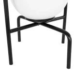 GLOBOSTAR® SPIDY 204-0139 Μοντέρνο Επιτραπέζιο Φωτιστικό Πορτατίφ με Ντουί 1 x E14 AC 220-240V IP20 - Μαύρο & Λευκό - Μ20 x Π20 x Υ37cm