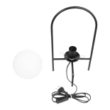 GLOBOSTAR® SPIDY 204-0139 Μοντέρνο Επιτραπέζιο Φωτιστικό Πορτατίφ με Ντουί 1 x E14 AC 220-240V IP20 - Μαύρο & Λευκό - Μ20 x Π20 x Υ37cm