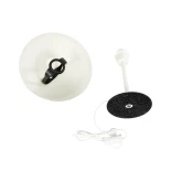 GLOBOSTAR® GASCEIO 204-0140 Μοντέρνο Επιτραπέζιο Φωτιστικό Πορτατίφ με Ντουί 1 x E27 AC 220-240V IP20 - Μπεζ - Μ25 x Π25 x Υ39cm