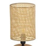 GLOBOSTAR® KLOO 204-0143 Boho Επιτραπέζιο Φωτιστικό Πορτατίφ με Ντουί 1 x E14 AC 220-240V IP20 - Καφέ & Μπεζ - Μ15 x Π15 x Υ35cm