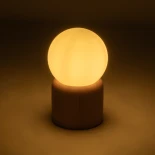 GLOBOSTAR® BOARD 204-0144 Μοντέρνο Επιτραπέζιο Φωτιστικό Πορτατίφ με Ντουί 1 x E14 AC 220-240V IP20 - Μπεζ & Λευκό - Μ15 x Π15 x Υ25cm