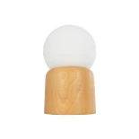 GLOBOSTAR® BOARD 204-0144 Μοντέρνο Επιτραπέζιο Φωτιστικό Πορτατίφ με Ντουί 1 x E14 AC 220-240V IP20 - Μπεζ & Λευκό - Μ15 x Π15 x Υ25cm