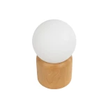 GLOBOSTAR® BOARD 204-0144 Μοντέρνο Επιτραπέζιο Φωτιστικό Πορτατίφ με Ντουί 1 x E14 AC 220-240V IP20 - Μπεζ & Λευκό - Μ15 x Π15 x Υ25cm