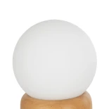 GLOBOSTAR® BOARD 204-0144 Μοντέρνο Επιτραπέζιο Φωτιστικό Πορτατίφ με Ντουί 1 x E14 AC 220-240V IP20 - Μπεζ & Λευκό - Μ15 x Π15 x Υ25cm