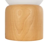 GLOBOSTAR® BOARD 204-0144 Μοντέρνο Επιτραπέζιο Φωτιστικό Πορτατίφ με Ντουί 1 x E14 AC 220-240V IP20 - Μπεζ & Λευκό - Μ15 x Π15 x Υ25cm