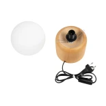 GLOBOSTAR® BOARD 204-0144 Μοντέρνο Επιτραπέζιο Φωτιστικό Πορτατίφ με Ντουί 1 x E14 AC 220-240V IP20 - Μπεζ & Λευκό - Μ15 x Π15 x Υ25cm