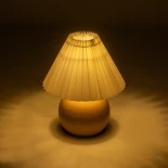 GLOBOSTAR® LISBON 204-0155 Μοντέρνο Επιτραπέζιο Φωτιστικό Πορτατίφ με Ντουί 1 x E27 AC 220-240V IP20 - Κίτρινο & Μπεζ - Μ22 x Π22 x Υ38cm