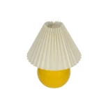 GLOBOSTAR® LISBON 204-0155 Μοντέρνο Επιτραπέζιο Φωτιστικό Πορτατίφ με Ντουί 1 x E27 AC 220-240V IP20 - Κίτρινο & Μπεζ - Μ22 x Π22 x Υ38cm