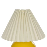 GLOBOSTAR® LISBON 204-0155 Μοντέρνο Επιτραπέζιο Φωτιστικό Πορτατίφ με Ντουί 1 x E27 AC 220-240V IP20 - Κίτρινο & Μπεζ - Μ22 x Π22 x Υ38cm