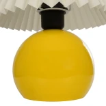 GLOBOSTAR® LISBON 204-0155 Μοντέρνο Επιτραπέζιο Φωτιστικό Πορτατίφ με Ντουί 1 x E27 AC 220-240V IP20 - Κίτρινο & Μπεζ - Μ22 x Π22 x Υ38cm