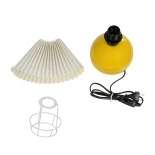 GLOBOSTAR® LISBON 204-0155 Μοντέρνο Επιτραπέζιο Φωτιστικό Πορτατίφ με Ντουί 1 x E27 AC 220-240V IP20 - Κίτρινο & Μπεζ - Μ22 x Π22 x Υ38cm