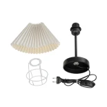 GLOBOSTAR® ORACLE 204-0156 Μοντέρνο Επιτραπέζιο Φωτιστικό Πορτατίφ με Ντουί 1 x E27 AC 220-240V IP20 - Μαύρο & Μπεζ - Μ22 x Π22 x Υ36cm