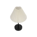 GLOBOSTAR® ORACLE 204-0156 Μοντέρνο Επιτραπέζιο Φωτιστικό Πορτατίφ με Ντουί 1 x E27 AC 220-240V IP20 - Μαύρο & Μπεζ - Μ22 x Π22 x Υ36cm