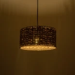 GLOBOSTAR® POMEGRANDE 204-0157 Boho Κρεμαστό Φωτιστικό Οροφής με Ντουί 1 x E27 AC 220-240V IP20 - Μπεζ - Μ30 x Π30 x Υ16cm