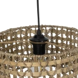 GLOBOSTAR® POMEGRANDE 204-0158 Boho Κρεμαστό Φωτιστικό Οροφής με Ντουί 1 x E27 AC 220-240V IP20 - Μπεζ & Καφέ - Μ30 x Π30 x Υ18cm
