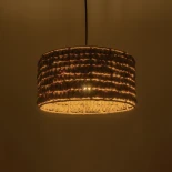 GLOBOSTAR® POMEGRANDE 204-0161 Boho Κρεμαστό Φωτιστικό Οροφής με Ντουί 1 x E27 AC 220-240V IP20 - Μπεζ - Μ32 x Π32 x Υ19cm